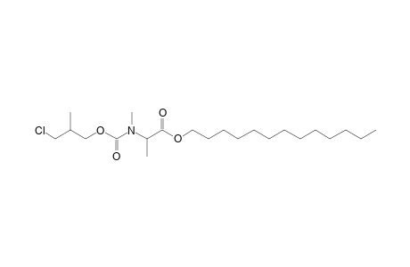 dl-Alanine, N-methyl-N-(3-chloro-2-methylpropoxycarbonyl)-, tridecyl ester