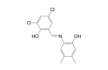 2-([(E)-(3,5-Dichloro-2-hydroxyphenyl)methylidene]amino)-4,5-dimethylphenol