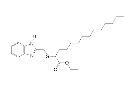 2-[(2-benzimidazolylmethyl)thio]tetradecanoic acid, ethyl ester