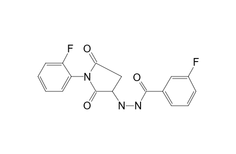 3-Fluorobenzoic acid, N'-[1-(2-fluorophenyl)-2,5-dioxopyrrolidin-3-yl]hydrazide