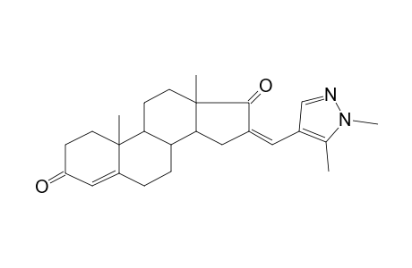 2H-Cyclopenta[a]phenanthrene-3,17-dione, 16-(1,5-dimethyl-1H-pyrazol-4-ylmethylene)-10,13-dimethyl-1,6,7,8,9,10,11,12,13,14,15,16-dodecahydro-