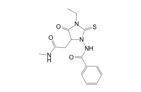 Benzamide, N-(3-ethyl-5-methylaminocarbonylmethyl-4-oxo-2-thioxo-1-imidazolidinyl)-