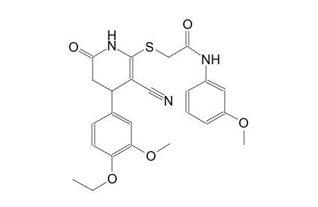 2-[[5-cyano-4-(4-ethoxy-3-methoxy-phenyl)-2-keto-3,4-dihydro-1H-pyridin-6-yl]thio]-N-(3-methoxyphenyl)acetamide