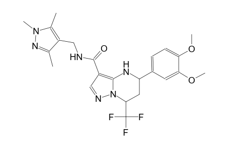 5-(3,4-dimethoxyphenyl)-7-(trifluoromethyl)-N-[(1,3,5-trimethyl-1H-pyrazol-4-yl)methyl]-4,5,6,7-tetrahydropyrazolo[1,5-a]pyrimidine-3-carboxamide