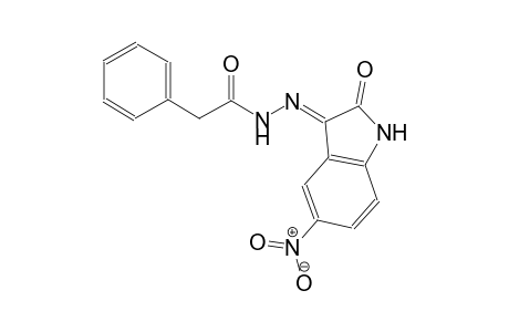 N'-[(3E)-5-nitro-2-oxo-1,2-dihydro-3H-indol-3-ylidene]-2-phenylacetohydrazide