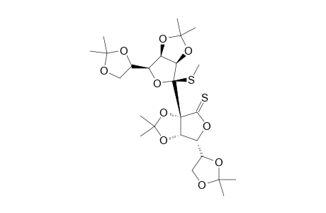 S-METHYL-3,5(1)-ANHYDRO-5-C-[HYDROXY-(THIOCARBONYL)]-1,2:4,5:7,8:10,11-TETRA-O-ISOPROPYLIDENE-6-THIO-BETA-D-MANNO-D-MANNO-UNDEC-6-ULO-6,9-O-FURANOSIDE;COMPOUND