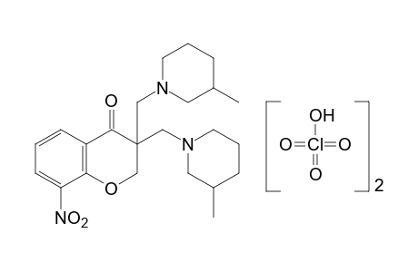 3,3-BIS[(3-METHYLPIPERIDINO)METHYL]-8-NITRO-4-CHROMANONE, DIPERCHLORATE