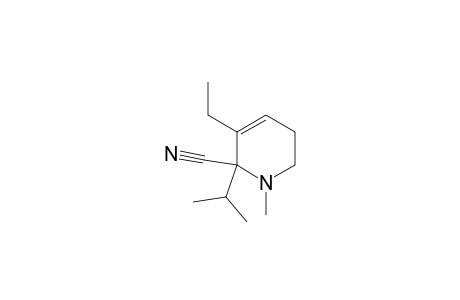 1-Methyl-2-cyano-2-(2'-propyl)-3-ethyl-3-piperideine