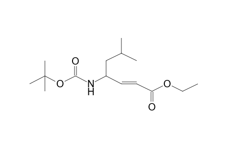 2-(E)-Heptenoic acid, (4S)-4-[(t-butoxycarbonyl)amino]-6-methyl-, ethyl ester