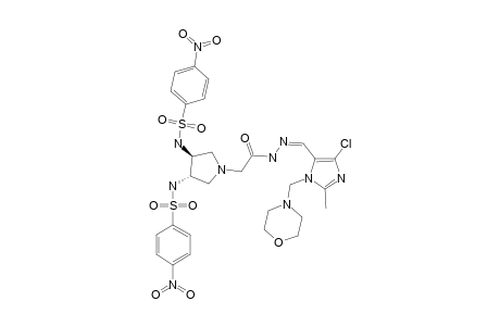 #16H;N,N'-[(3S,4S)-1-[2-[2-[(4-CHLORO-2-METHYL-1-MORPHOLINO-1-YL-METHYL)-1H-IMIDAZOL-5-YL]-METHYLENE]-HYDRAZINYL]-2-OXOETHYL]-PYRROLIDINE-3,4-DIYL]-BIS-(4-NITR