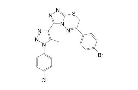 6-(4-bromophenyl)-3-(1-(4-chlorophenyl)-5-methyl-1H-1,2,3-triazol-4-yl)-7H-[1,2,4]triazolo[3,4-b][1,3,4]thiadiazine