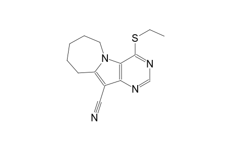 6H-pyrimido[4',5':4,5]pyrrolo[1,2-a]azepine-11-carbonitrile, 4-(ethylthio)-7,8,9,10-tetrahydro-