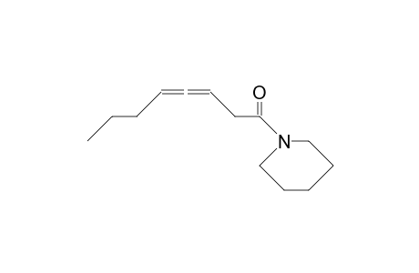 1-(1-Oxo-3,4-octadienyl)-piperidin