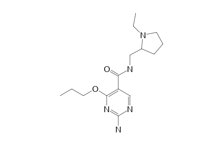 2-amino-N-[(1-ethyl-2-pyrrolidinyl)methyl]-4-propoxy-5-pyrimidine carboxamide