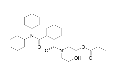 Propionic acid, 2-[(2-dicyclohexylcarbamoylcyclohexanecarbonyl)(2-hydroxyethyl)amino]ethyl ester