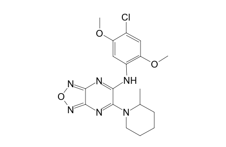 [1,2,5]oxadiazolo[3,4-b]pyrazin-5-amine, N-(4-chloro-2,5-dimethoxyphenyl)-6-(2-methyl-1-piperidinyl)-