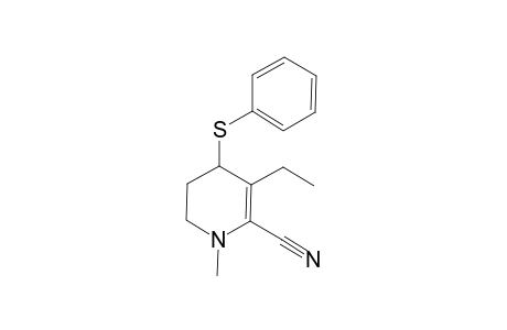 1-METHYL-2-CYANO-3-ETHYL-4-PHENYLTHIO-2-PIPERIDEINE