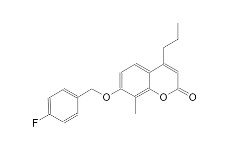 2H-1-benzopyran-2-one, 7-[(4-fluorophenyl)methoxy]-8-methyl-4-propyl-