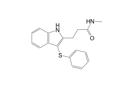 N-Methyl-3-[3-(phenylsulfanyl)-1H-indol-2-yl]propanamide