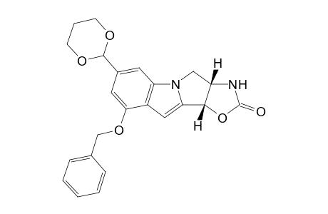 (3aS,10bS)-9-Benzyloxy-7-(1,3-dioxan-2-yl)-2,3,3a,10b-tetrahydro-2-oxo-4H-oxazolo[5',4':3,4]pyrrolo[1,2-a]indole