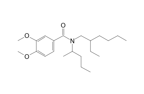 Benzamide, 3,4-dimethoxy-N-(2-pentyl)-N-(2-ethylhexyl)-