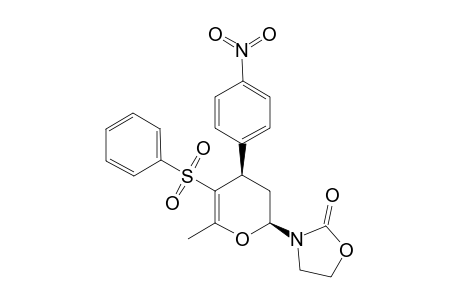 (2RS,4SR)-3,4-Dihydro-4-(p-nitrophenyl)-6-methyl-2-(2'-oxo-3'-oxazolidinyl)-5-(phenylsulfonyl)-2H-pyran