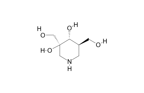 (3S,4R,5R)-3,5-dimethylolpiperidine-3,4-diol