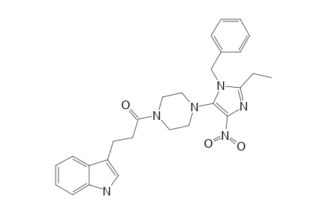 3-(1H-INDOL-3-YL)-1-[4-(1-BENZYL-2-ETHYL-4-NITRO-1H-IMIDAZOL-5-YL)-PIPERAZIN-1-YL]-PROPAN-1-ONE