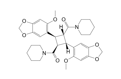CYCLOBUTANE-3-(7,8-METHYLENEDIOXY-5-METHOXYPHENYL)-3''-(7'',8''-METHYLENEDIOXY-5''-METHOXYPHENYL)-2,2''-DICARBOXAPIPERIDINE