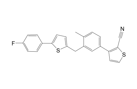 3-(3-((5-(4-Fluorophenyl)thiophen-2-yl)methyl)-4-methylphenyl)thiophene-2-carbonitrile