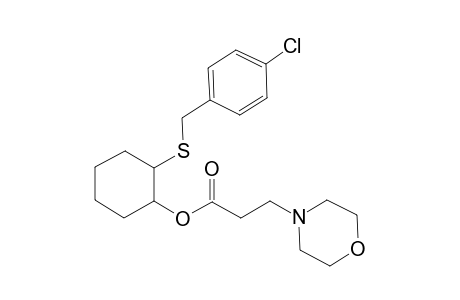 4-Morpholinepropanoic acid, 2-[[(4-chlorophenyl)methyl]thio]cyclohexyl ester