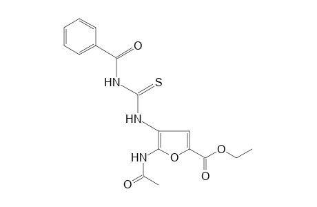 5-ACETAMIDO-4-(3-BENZOYL-2-THIOUREIDO)-2-FUROIC ACID, ETHYL ESTER