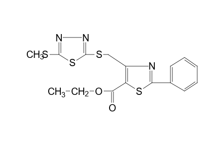 4-{{[5-(methylthio)-1,3,4-thiadiazol-2-yl]thio}methyl}-2-phenyl-5-thiazolecarboxylic acid, ethyl ester