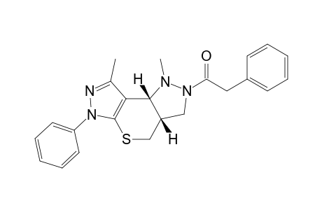 (3aSR,8bRS)-2,3,3a,4,6,8b-Hexahydro-1,8-dimethyl-6-phenyl-2-phenylacetyl-1H-thiopyrano[2,3-c:4,5-c']dipyrazole