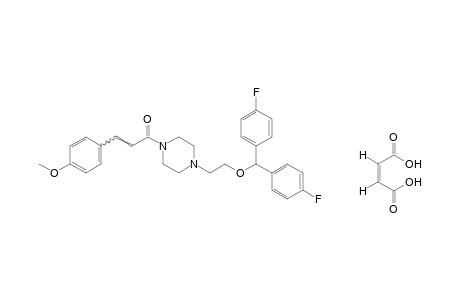 1-{2-[bis(p-Fluorophenyl)methoxy]ethyl}-4-(p-methoxycinnamoyl)piperazine maleate(1:1)