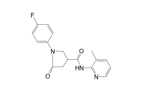 Pyrrolidine-3-carboxamide, 1-(4-fluorophenyl)-N-(3-methyl-2-pyridyl)-5-oxo-