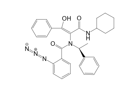 (E)-N-Cyclohexyl-2-[N-(1-(S)-methylbenzyl)-N-(2-azidobenzoyl)amino]-3-hydroxy-3-phenylacrylamide
