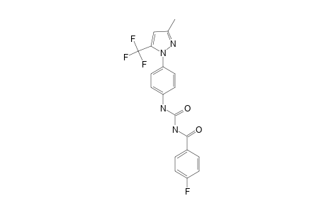 Urea, N-(4-fluorobenzoyl)-N'-[4-[3-methyl-5-(trifluoromethyl)-1H-pyrazol-1-yl]phenyl]-