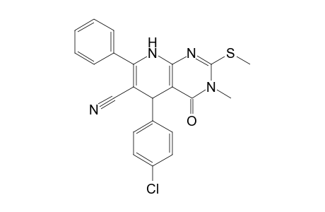 5-(4-CHLOROPHENYL)-6-CYANO-2-METHYLSULFANYL-3-METHYL-7-PHENYL-5,8-DIHYDROPYRIDO-[2,3-D]-PYRIMIDIN-4(3H)-ONE
