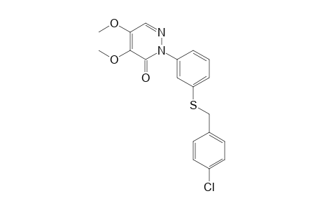 3(2H)-Pyridazinone, 2-[3-[[(4-chlorophenyl)methyl]thio]phenyl]-4,5-dimethoxy-