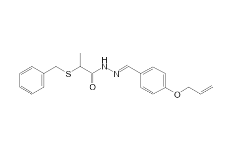 Propanehydrazide, 2-benzylthio-N2-(4-allyloxybenzylideno)-