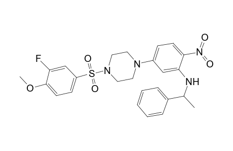 benzenemethanamine, N-[5-[4-[(3-fluoro-4-methoxyphenyl)sulfonyl]-1-piperazinyl]-2-nitrophenyl]-alpha-methyl-