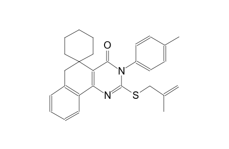 2-((2-methylallyl)thio)-3-(p-tolyl)-3H-spiro[benzo[h]quinazoline-5,1'-cyclohexan]-4(6H)-one