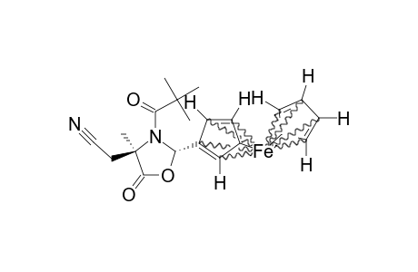 (2S,4R)-2-Ferrocenyl-3-pivaloyl-4-cyanomethyl-4-methyl-1,3-oxazolidin-5-one