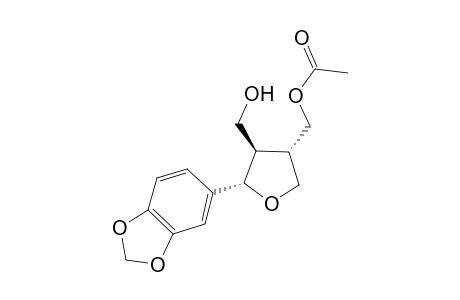 (2SR,3RS,4SR)-4-ACETOXYMETHYL-2-(1,3-BENZODIOXOL-5-YL)-TETRAHYDROFURAN-3-METHANOL
