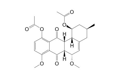 (1R*,3R*,6R*,6AS*,12AS*,12BS*)-1,11-DIACETOXY-6,8-DIMETHOXY-3-METHYL-1,2,3,4,6,6A,12A,12B-OCTAHYDROBENZO-[A]-ANTHRACENE-7,12-DIONE