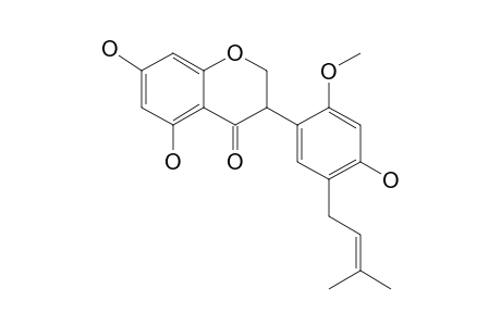 ERYPOEGIN-C;5,7,4'-TRIHYDROXY-2'-METHOXY-5'-(GAMMA,GAMMA-DIMETHYLALLYL)-ISOFLAVANONE