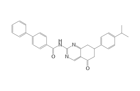 N-[7-(4-isopropylphenyl)-5-oxo-5,6,7,8-tetrahydro-2-quinazolinyl][1,1'-biphenyl]-4-carboxamide