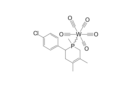 [2-(PARA-CHLOROPHENYL)-1,4,5-TRIMETHYL-1,2,3,6-TETRAHYDROPHOSPHININE]-PENTACARBONYLTUNGSTEN;MAJOR-ISOMER