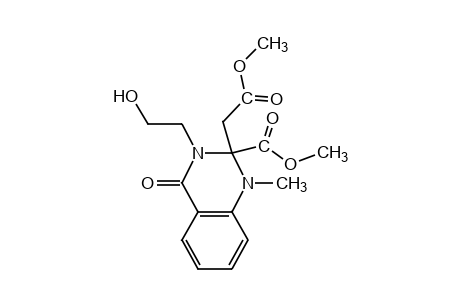 2-carboxy-3-(2-hydroxyethyl)-1-methyl-4-oxo-1,2,3,4-tetrahydro-2-quinazolineacetic acid, dimethyl ester